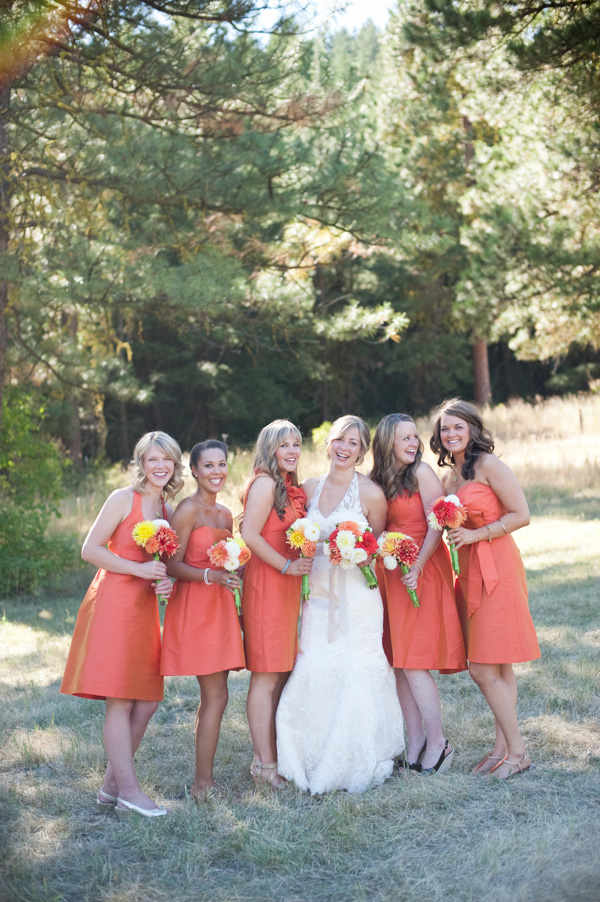 Bridesmaids in Orange Photo by Sea Studio