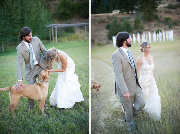Bride & Groom With Dog