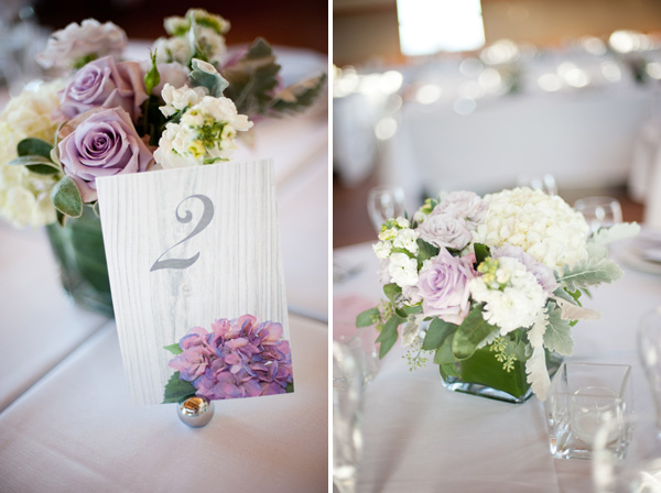 Wedding Table Card and Florals